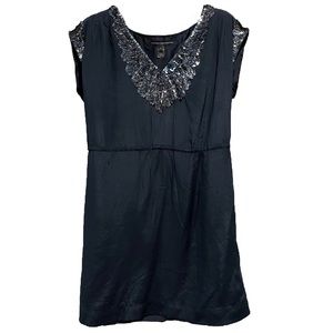 French Connection blue sequin silk dress